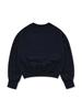 LA MAISON STUDIO [Fleece Lined] Women'S Crop Le Liss Foamed Embossed Embroidery Sweatshirt White (Fcb4Ts360W)
