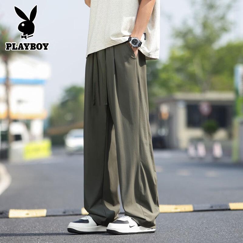Playboy Men s Ice Silk Quick-Dry Casual Pants 4XL
