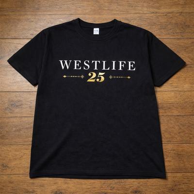 Westlife 25th Anniversary TShirt Black Pop Band Tour Tee Unisex Kids Adults