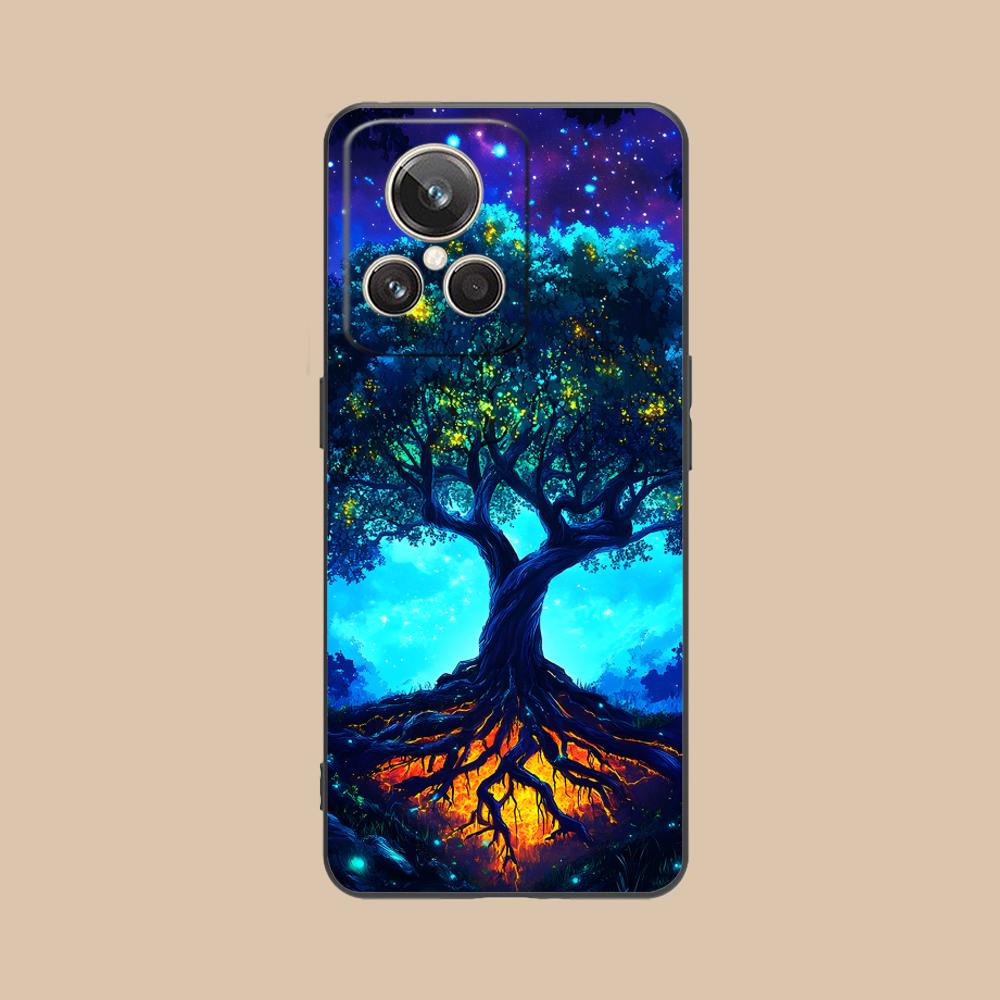 World Life Tree Mobile Phone Case for Realme 15 14 13 12 11 10 9 Pro Plus T I Lite 5G Colorful Printing Cover Cover Pretty
