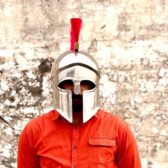 Greek Warrior Helmet Ancient, Wearable Design for Cosplay, LARP, Halloween Costume Best Gift For Him