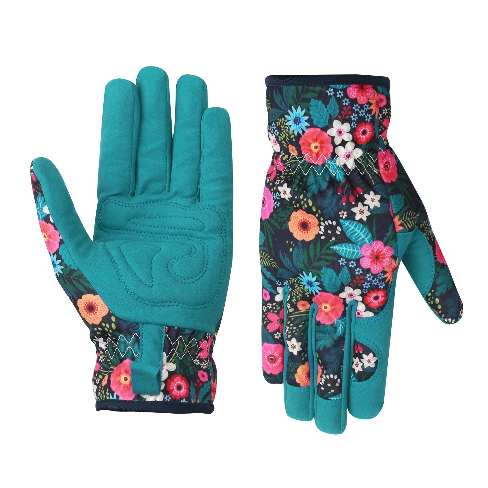 

1PCS Gardening Gloves for Women Breathable leather Garden Gloves with Grip Thorn-Proof Puncture-Resistant Work Gloves M&Type 1 синий