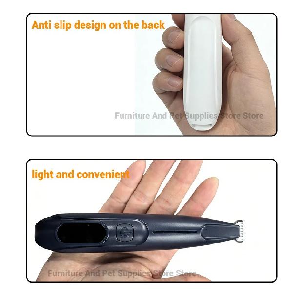 New LED/UV Light Dog Paw Trimmer Fully Waterproof Pet Hair Trimmer with LED Anti Misoperation Display Screen Dog and Cat Trimmer