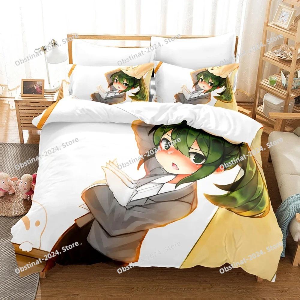 Juego de Ropa de Cama Impreso en 3D Anime Mi Senpai es Molesto Funda Nórdica Doble Twin Full Queen King Ropa de Cama para Adultos Niños Funda de Colcha
