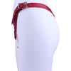 FRRK PU-10 Wearable Chastity Belt Accessories, Wine Red/Black Waistband Buckle for Leather Pants