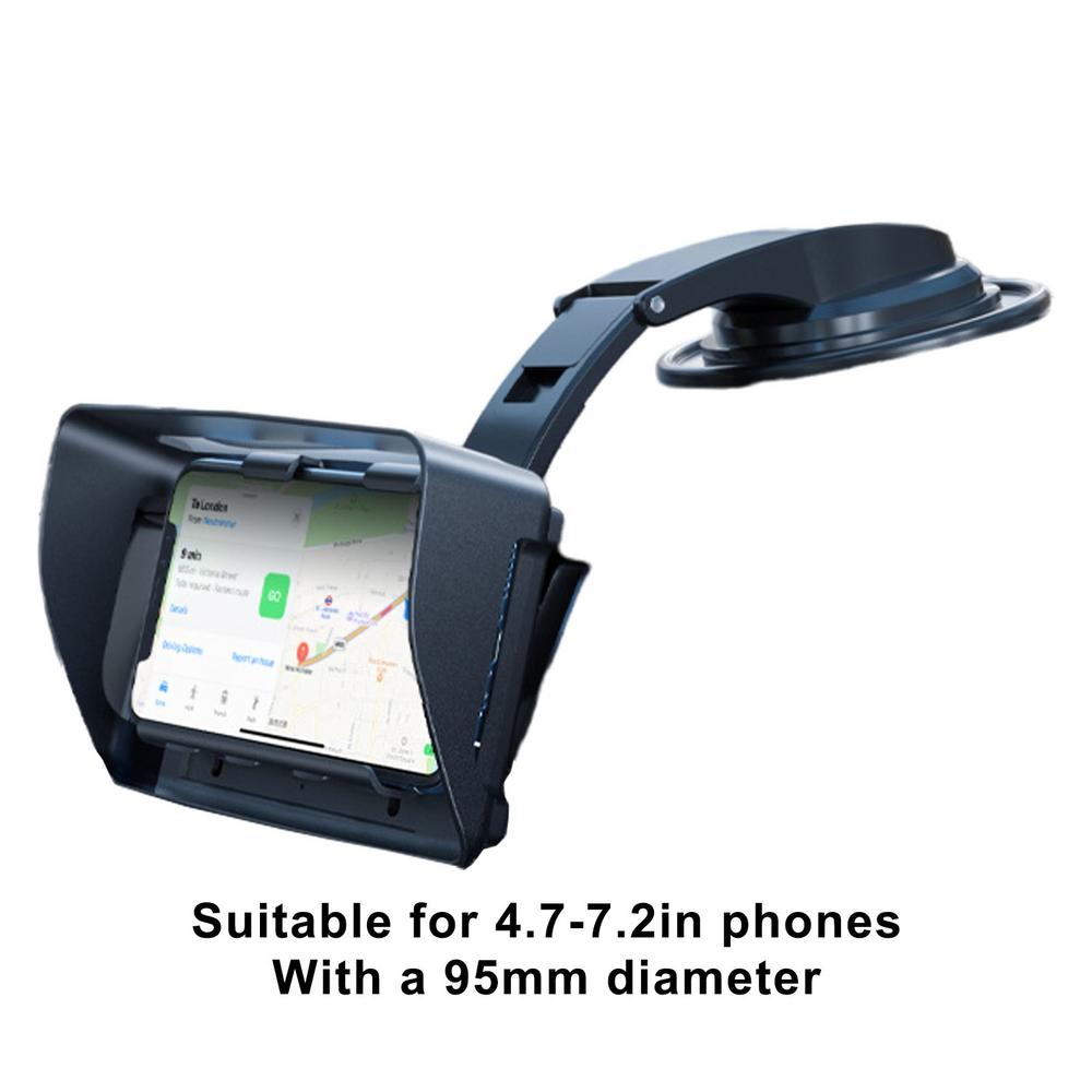 Suction Cup Car Phone Holder With Sun Visor Sunshade Phone Mount 360 Rotation Auto Windshield / Dashboard Phone Stand for  car