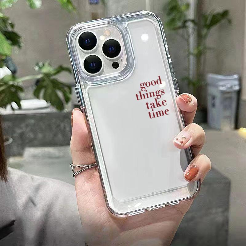 Cute Heart Smiley Phone Case For Xiaomi Redmi Note 14 Pro 12 13 Pro Plus 5G 12S 11 10 14C 13C 12C Inspirational Text Clear Cover