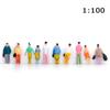 100Pcs ABS 1:300/1:200/1:150/1:100 Scale Mold Train Scenery Model Building People Figures DIY Character