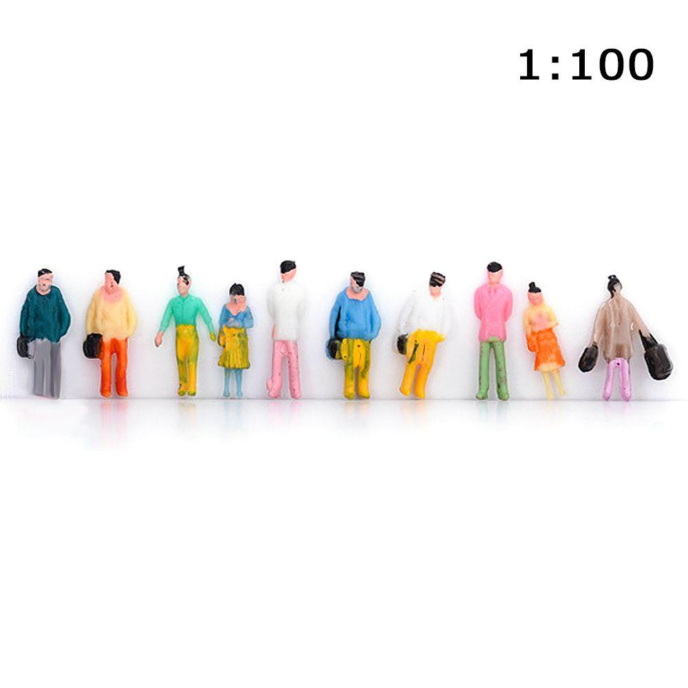 100Pcs ABS 1:300/1:200/1:150/1:100 Scale Mold Train Scenery Model Building People Figures DIY Character