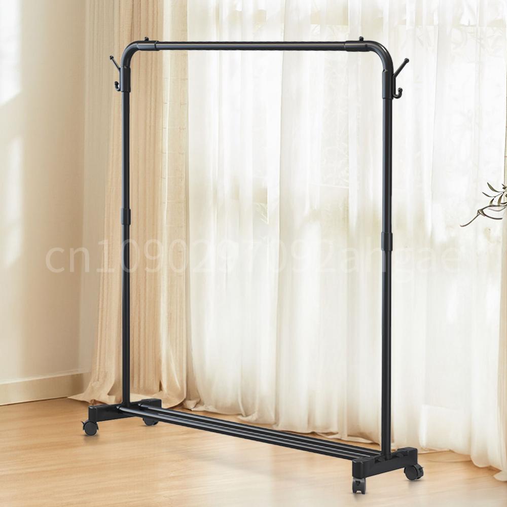

Metal Heavy Duty Clothes Rail Single Rod on Wheels Garment Rack Display Stand for Everyday Home Dormitory Hotel Add Closet Space China Mainland