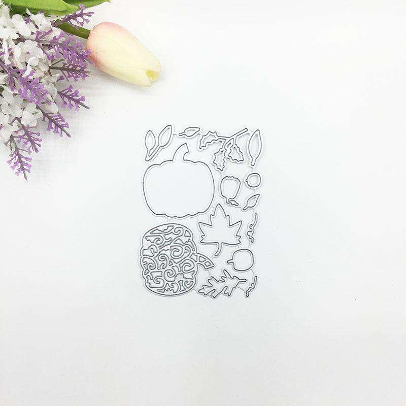 Тыква Металл Резка Кристаллы Скрапбукинг Альбом Бумажные Карты Декоративные Поделки Тиснение Высечка 112*78mm серебряный