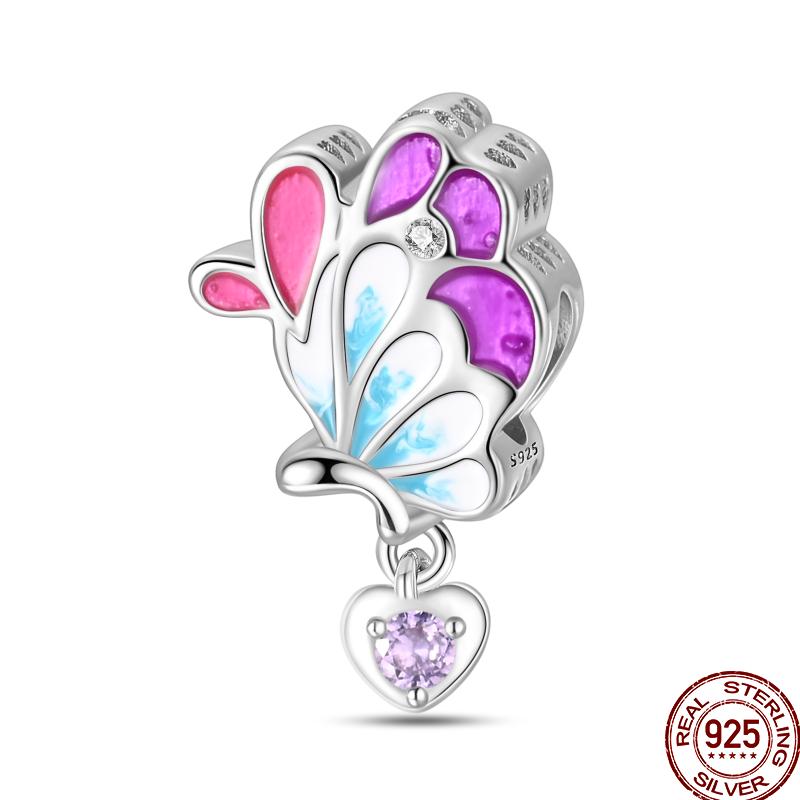 Copper Spring Insect Butterfly Series Gift Beads Suitable For 3Mm Original Bracelet Diy Birthday