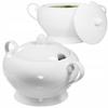 Biała Waza Do Zupy Rosołu Na Zupę 2,5L Porcelanowa Z Pokrywą