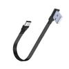 Flat Flexible Right Angled 90 Degree Usb Male to Type C Charging Data Cable 10W for Cellphone Laptop