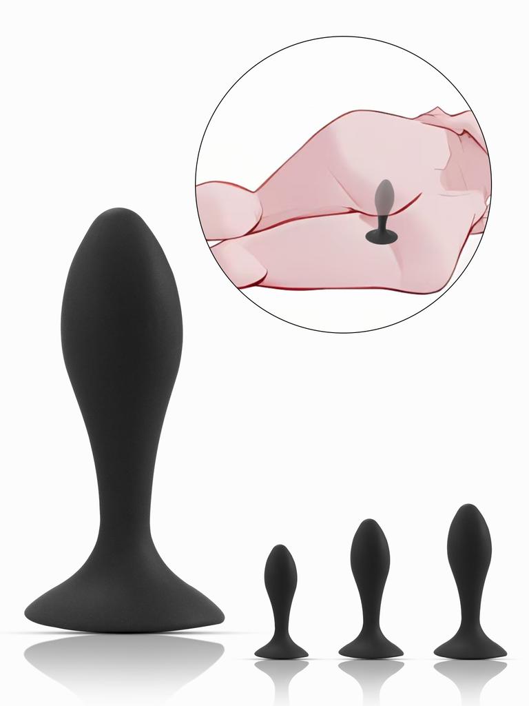 3 Sizes Unisex Silicone Rear Anal Plugs, Anal Trainers, SM Adult Sex Toys, Ladies Sex Toys, Sex Toys