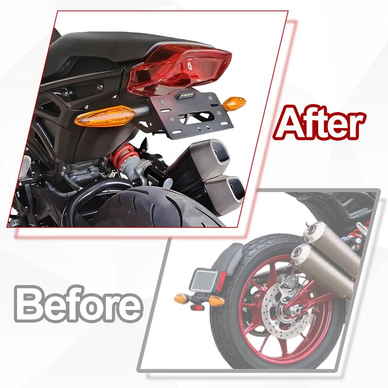 Fit For Indian FTR 1200 -2024 FTR1200 Rally/S Motorcycle License Plate Holder Bracket Rear Tail Tidy Fender Eliminator Kit