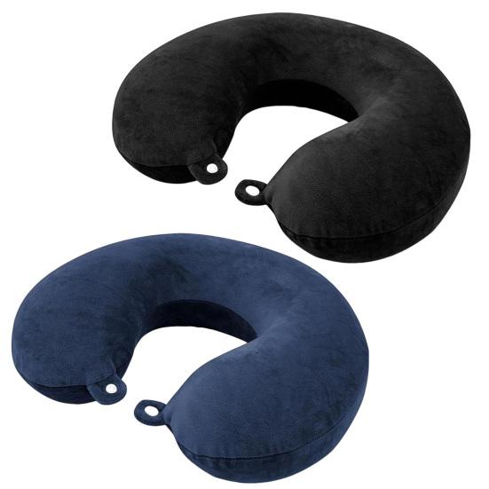 

2 шт. Чехол для подушки U-образной формы, сменный чехол для подушки на молнии с кнопкой для поддержки шеи в дороге