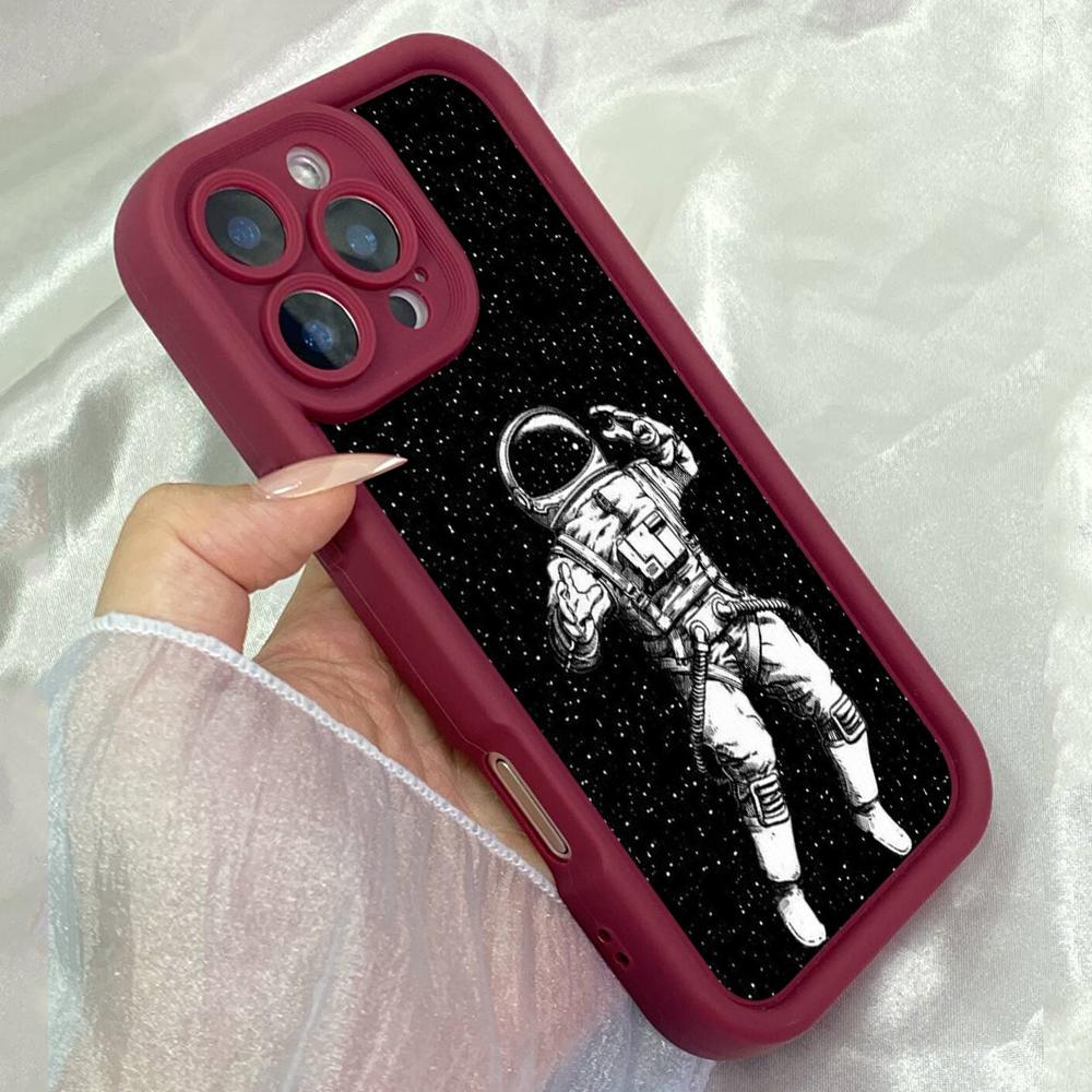 JT43 Astronaut Rocket Man Realme 14 15 Huawei Honor 70 90 Infinix Tecno itel Motorola Google All Model Angel eyes Soft TPU Phone Case