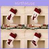 High-quality White Christmas Stockings With Charming Red And Black Plaid Borders For Celebrations