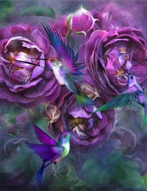 Broderie completă cu diamante, flori, bujor, broderie cu diamante, decorare cu punct de cruce, artă mozaic, decor pentru casa