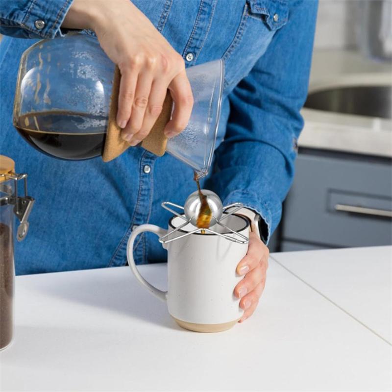 Fryst boll för espressokaffe Återanvändbar kylkaffeverktyg Rostfritt stål Isbollar Kylning kaffe smakförstärkare prylar