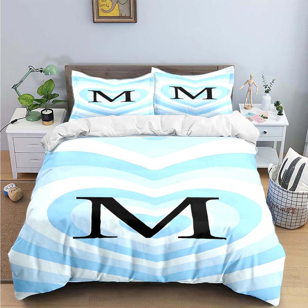Hot Fashion M&M Chocolate Logo Print Bedding Sets Exquisite Bed Supplies Set Duvet Cover Bed Comforter Set Bedding Set Kids Gift