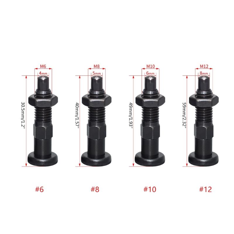 Return Position Spring Pins Screw Carbon Steel Fine Thread Knob Plunger