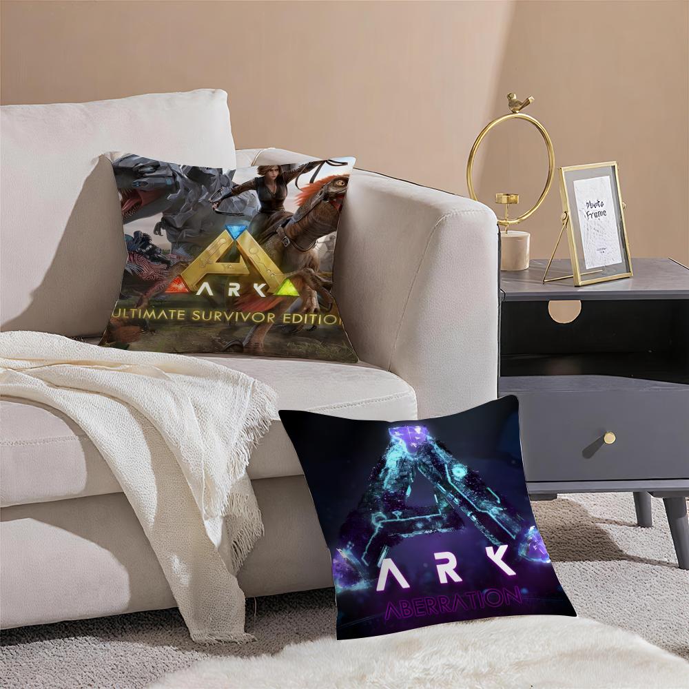 Survival Game Logo AArk Survival Evolved Cushion Cover Pillowcase Short Plush Invisible zipper Room Sofa Cushion Cover