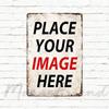 Cartello in Metallo con Foto Personalizzata Decorazione Murale Vintage per la Casa Rustico Resistente alle Intemperie