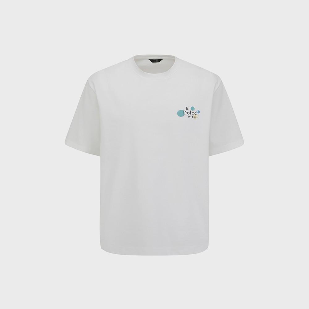 AND Z Men'S) Graphic Front Embroidery Short Sleeve T-Shirt_Blf2Tr1031Wt