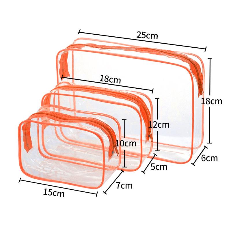 Large Capacity Transparent PVC Makeup & Toiletry Bag for Convenient Travel