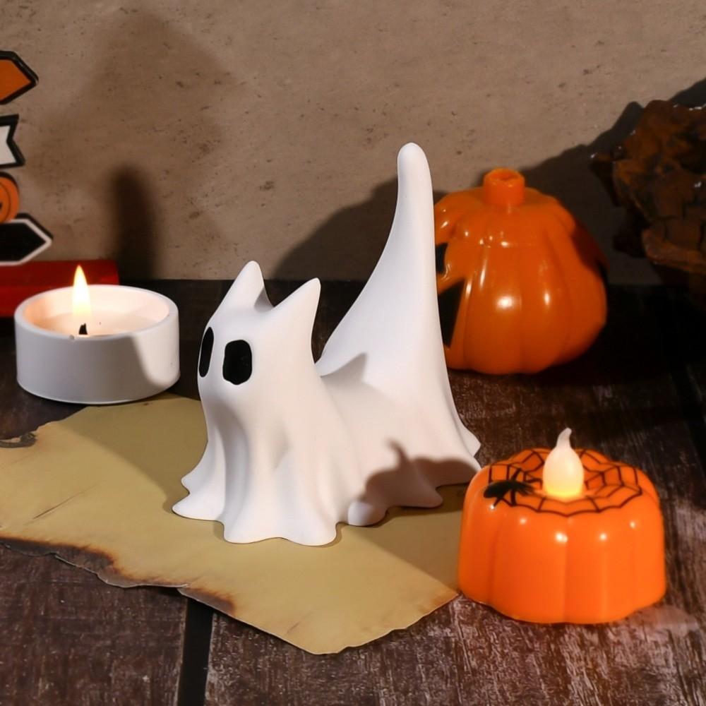 DIY Halloween Ghost Cat Mold Multi-purpose Easy Release Candle Ice Cube Chocolate Mold Silicone Heat-resistant