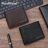 Schoolbag Fashion Premium Sense PU Men's Business Short Wallet Multi-card Three-fold Bag Hinge Change Bag USD Bag Wholesale