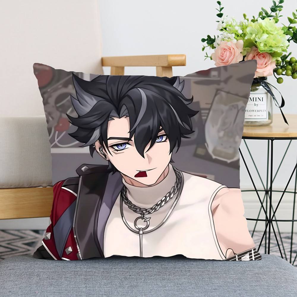 Kawaii Wriothesley Throw Pillow Covers Pattern Cushion Cover Suitable For Sofa Bedroom Car Pillow Cover