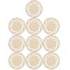 40Pcs Hollow Earrings Wood Handicraft Fashion Shop Ornaments Decorations Painting