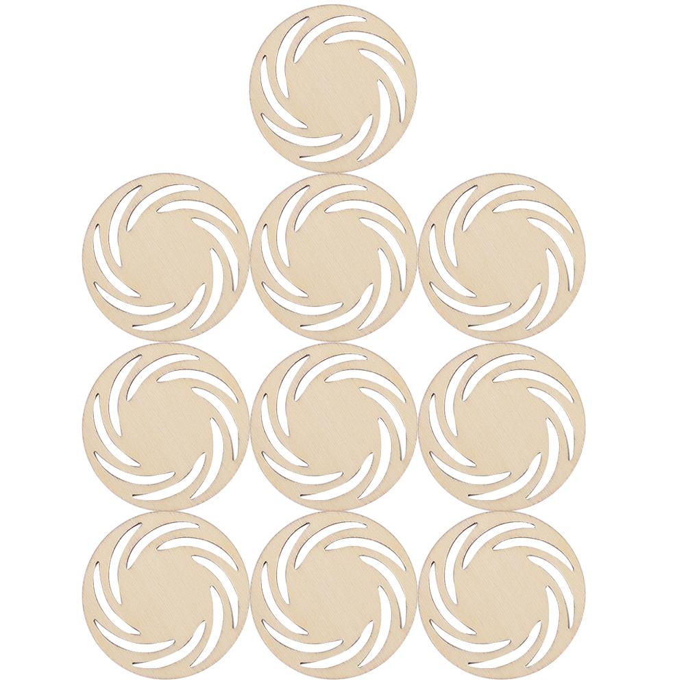 40Pcs Hollow Earrings Wood Handicraft Fashion Shop Ornaments Decorations Painting