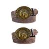 Waist Belt Punk Chain for Cowboy Cowgirl Carved Horse Buckle Retro Floral Buckle Waist Chain Sexy Belt
