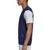 adidas T Shirts Men's Blue With White Lettering Crew Neck Moderate