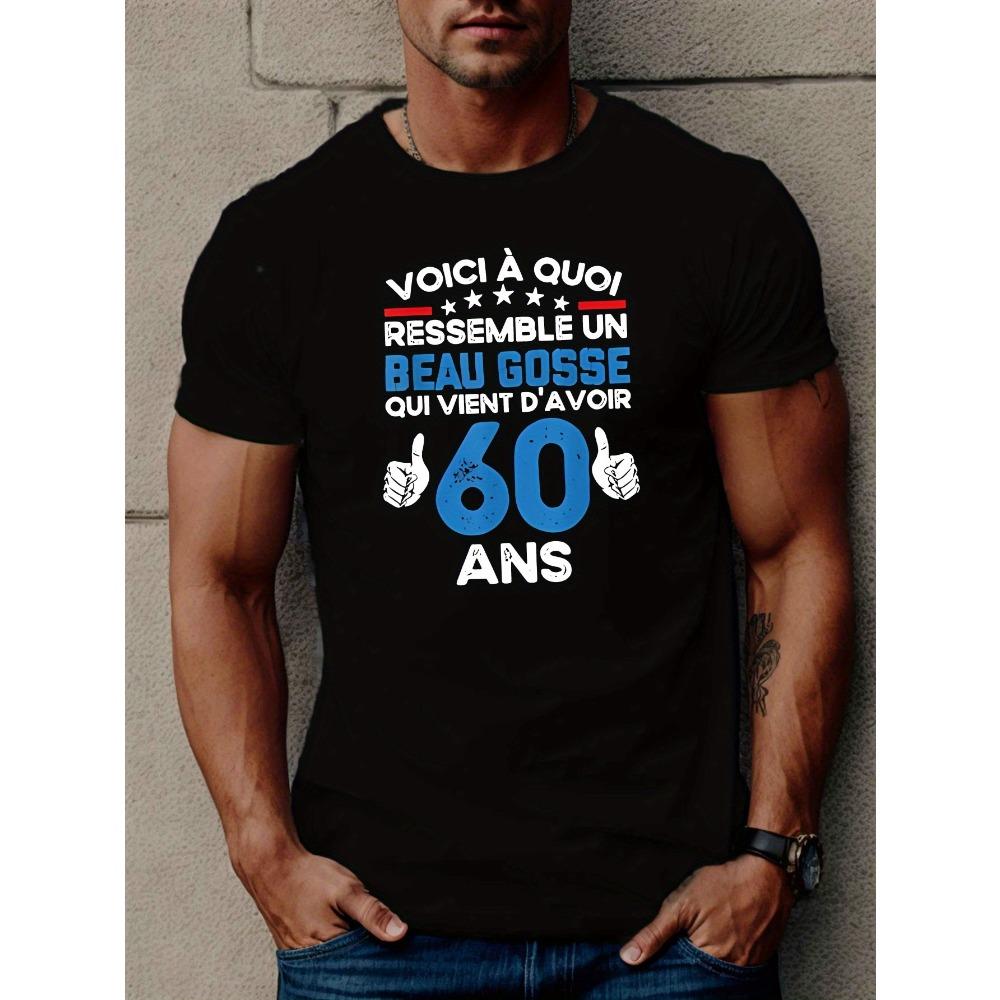 

European sizes Fun French Men s Short Sleeve T-shirt Summer T-shirt Top 4XL чорний