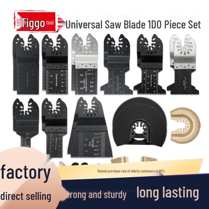 Universal 100PC Saw Blade Set: Woodworking, Plastic & PVC Cutting, Half-Round Grinding, High-Carbon Steel, Straight Saw Blades