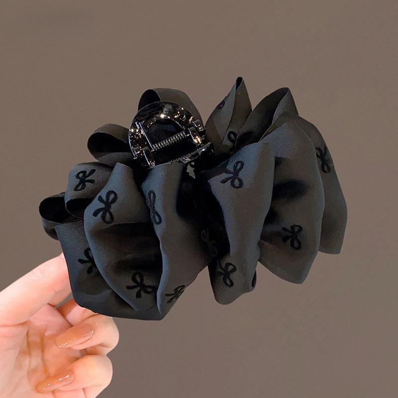 Französische Retro-Bubble-Schleife Krallenclip Damen Hai-Haarspange Haaraccessoires