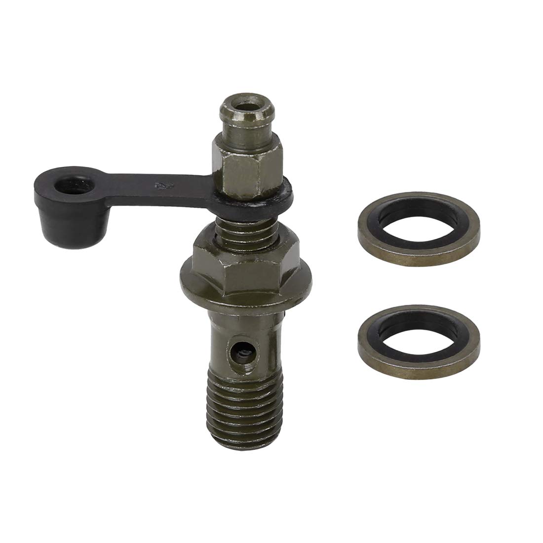 

F FIERCE CYCLE Banjo Bolt Fuel Line Adapter Metal Dark Green Motorcycle Banjo Bolt M10x1.25mm