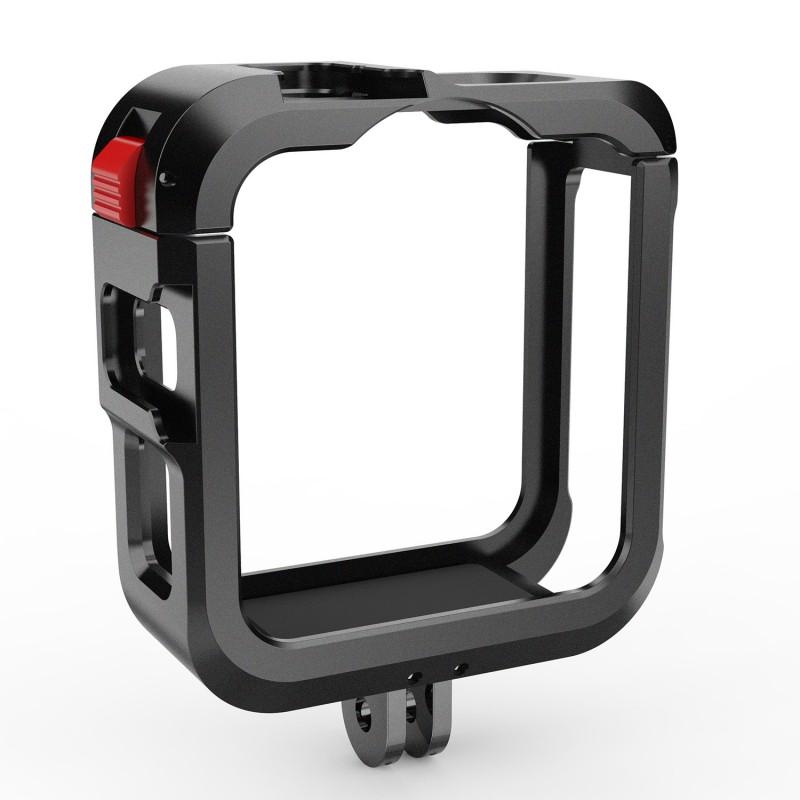 Aluminum Cage Frame GoPro MAX 2 With Cold Shoe Mount Protective Side Rail Accessory Action Camera