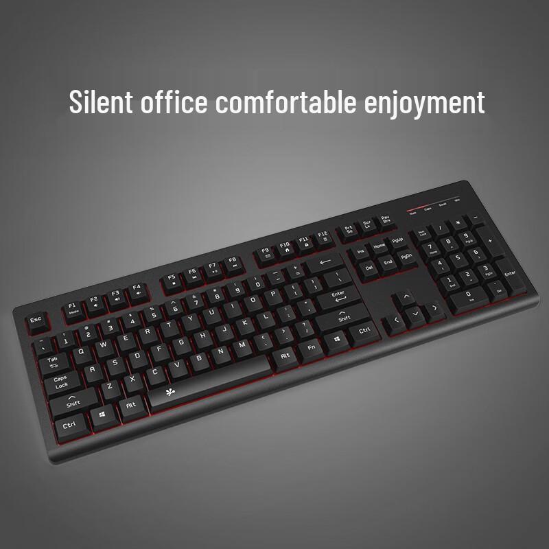 SLOYU Leise Scheren-Schalter Kabelgebundene Büro-Tastatur