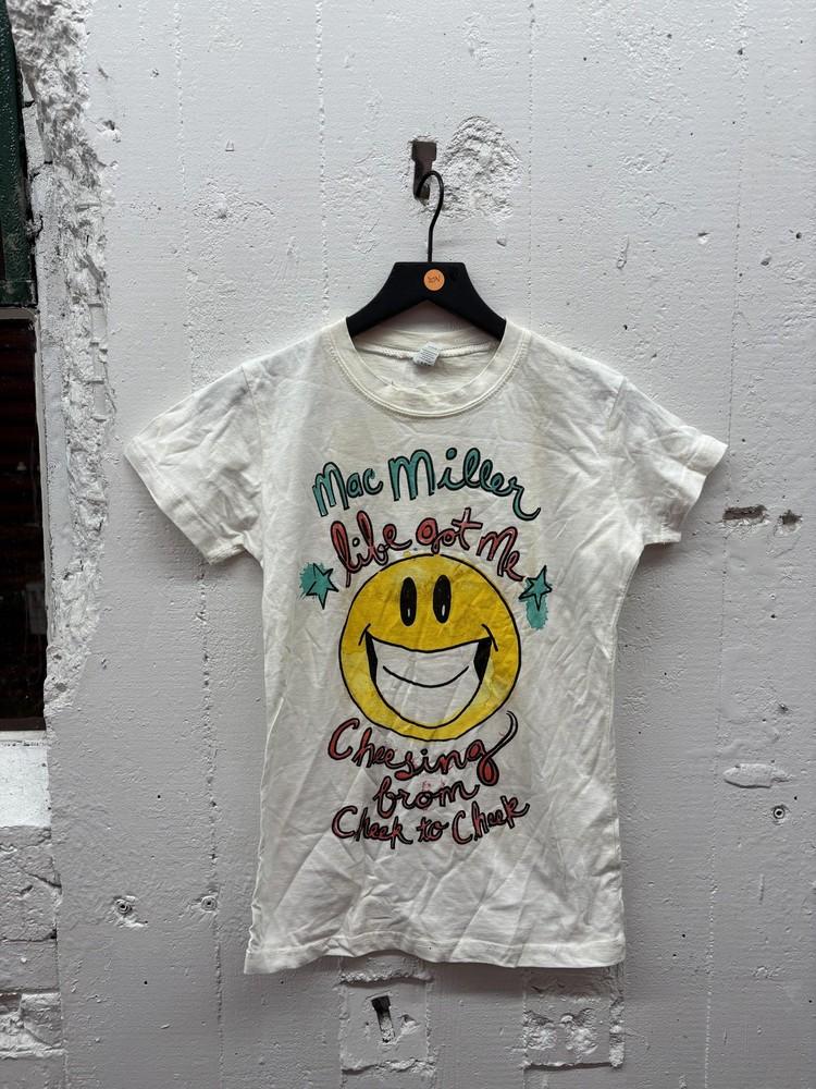 

Mac Miller Shirt Mens Medium White Life Got Me Cheezing Graphic Tee Concert Rap Unisex T-Shirt M