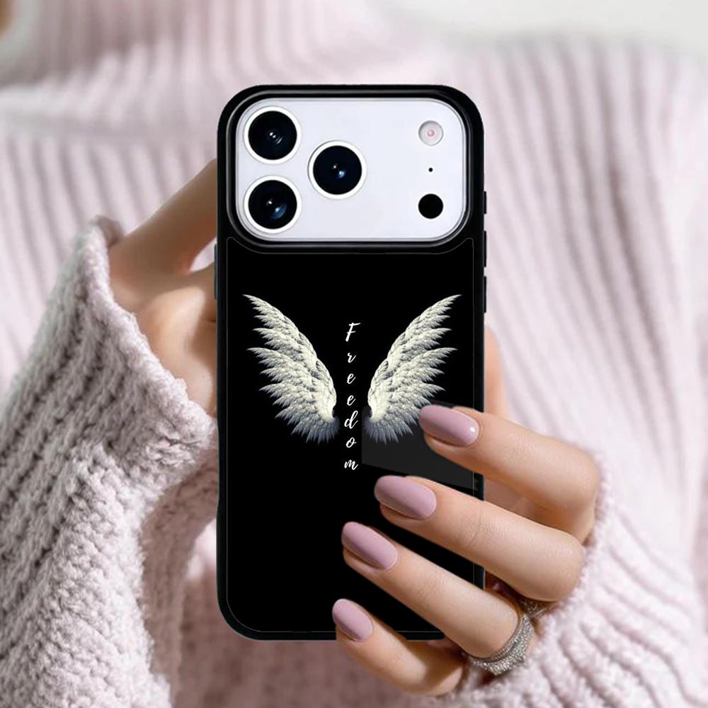 Fantasy Angel Girl Wings Phone Case For Apple iPhone 17 Air 16E 15 14 Plus 13 12 11 Pro Max Mini Funda Cover