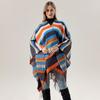Ethnic Style Shawl Summer Outer Wear Women's Large Shawl Cape Cloak High-end Knitted Scarf