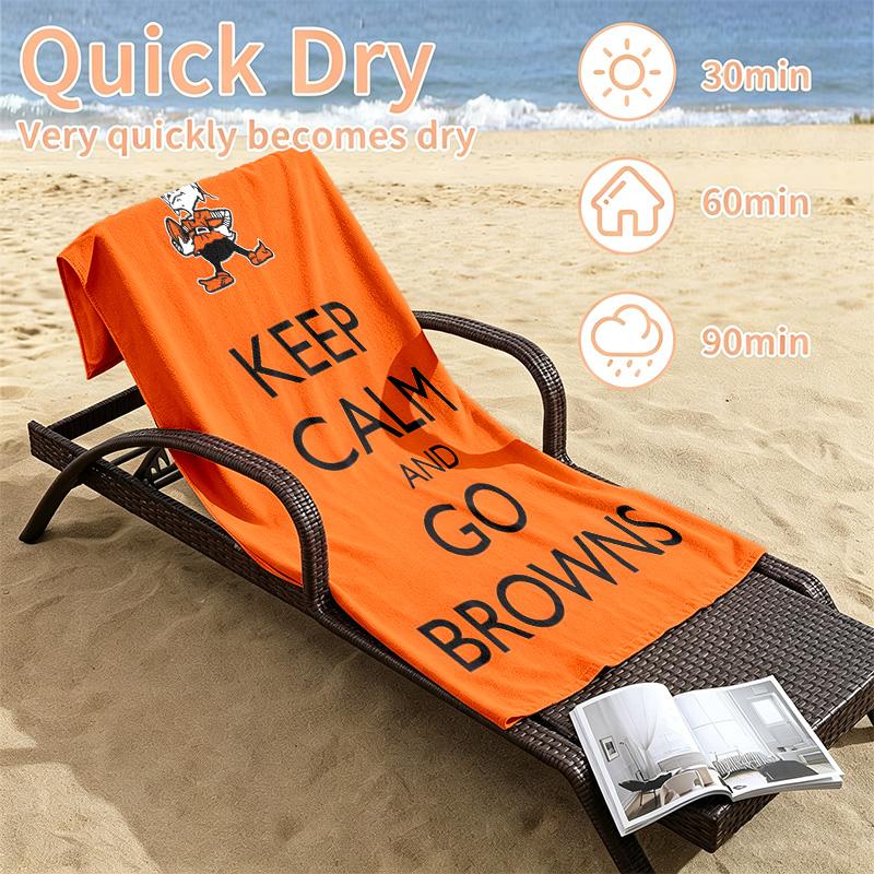 Cleveland Browns Beach towels also serve as bath towels summer essential a musthave for the outdoors the beach and the pool