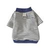 Pet Spring Striped Short Sleeve Cat T-shirt Teddy Two Leg Top Sunscreen Vest Puppy Clothes Dog Clothes for Small Dogs