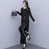 Spring and Autumn Suits, Women's Wide-leg Pants, Thin Temperament, Western Style, Royal Sister, Light Mature Style, Three-piece Suit